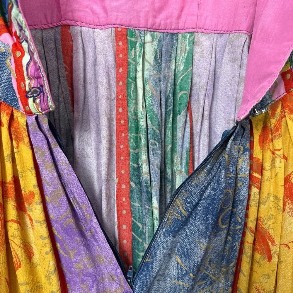 PLATINUM‎ by Dorothy Schoelen Women's Size 10 Midi Dress Artistic Print Vintage - Picture 8 of 10